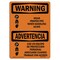 Signmission OSHA, Wear Proper PPE Handling Acids Bilingual, 10in X 7in Rigid Plastic, 10" W, 7" H, Landscape OS-WS-P-710-L-12929 - alternate 1